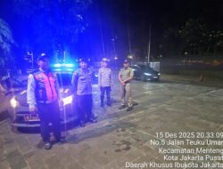 Patko 1041 Siaga Malam di Taman Suropati: Polri Hadir Jaga Keamanan Menteng