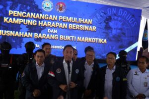 Komandan Kodim 0502/Jakarta Utara Hadiri Pencanangan Pemulihan Kampung Harapan Bersinar dan Pemusnahan Barang Bukti Narkotika
