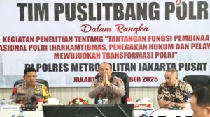 Kepercayaan Publik terhadap Polri Terus Meningkat, Puslitbang Gelar Penelitian di Polres Jakpus