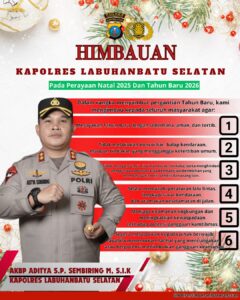 Kapolres Labusel Imbau Masyarakat Rayakan Natal 2025 dan Tahun Baru 2026 Secara Aman dan Tertib