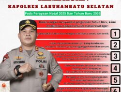Kapolres Labusel Imbau Masyarakat Rayakan Natal 2025 dan Tahun Baru 2026 Secara Aman dan Tertib
