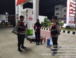 Cegah Kejahatan 3C, Sat Samapta Polres Labuhanbatu Selatan Intensifkan Patroli Malam Hari