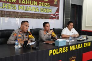Polres Muara Enim Rilis Akhir Tahun 2025: Kamtibmas Kondusif, Kejahatan Menurun