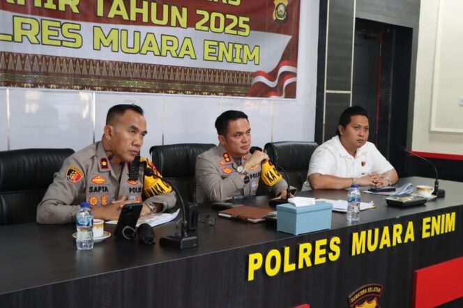 
					Polres Muara Enim Rilis Akhir Tahun 2025: Kamtibmas Kondusif, Kejahatan Menurun