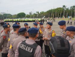 Brimob Polda Metro Jaya Siagakan Personel Amankan Malam Tahun Baru di Wilkum Polda Metro jaya
