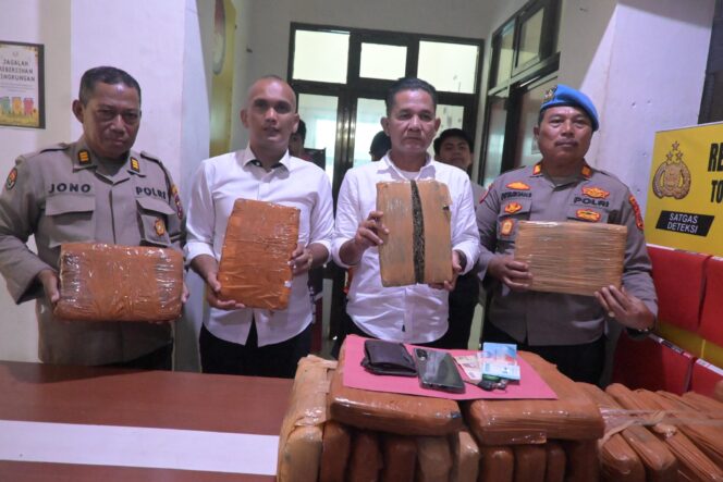 
					Satres Narkoba Polres Labusel Ungkap 27,869 Gram Ganja, Satu Buruh Asal Padang Ditangkap