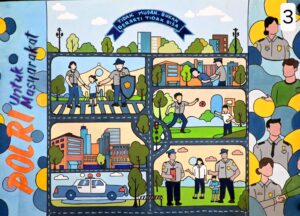 Polres Labusel Umumkan Pemenang Lomba Mural Bertema “Tidak Mudah Bukan Berarti Tidak Bisa”.