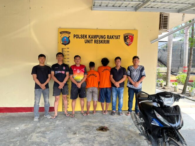 
					Dua Pria Pembawa Sabu 2,12 Gram Ditangkap Polsek Kampung Rakyat di Desa Tanjung Medan