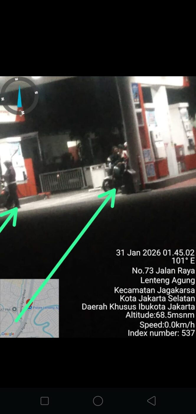 
					Diduga Terjadi Praktik Penyelewengan BBM Subsidi di SPBU Pertamina .34.126.02 Jalan Raya Lenteng Agung Jakarta Selatan