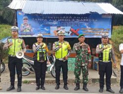 Satlantas Polres Labusel Fokus Edukasi Pengendara di Jalur Rawan Macet Dan Rawan Laka Pada OPS Keselamatan Toba 2026