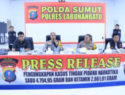 Polres Labuhanbatu Rilis Pengungkapan Kasus Narkotika, Sita Sabu dan Ketamin Bernilai Miliaran Rupiah