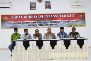 Polres Labuhanbatu Gelar Rapat Koordinasi Cipta Kondisi Harkamtibmas Jelang Ramadhan 1447 H