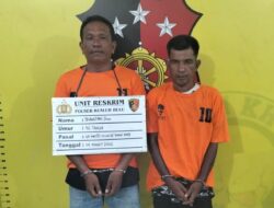 2 Pria Asal Tanjung Balai Di Ringkus Polisi