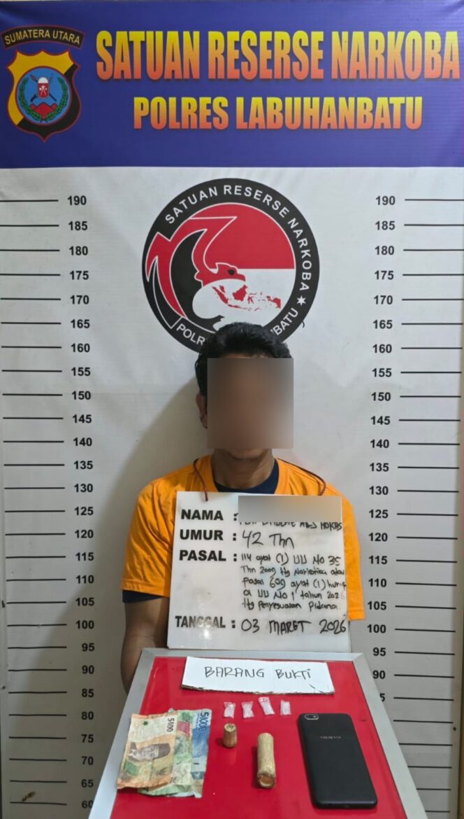 
					Satres Narkoba Polres Labuhanbatu Ungkap Kasus Sabu, Residivis Diamankan