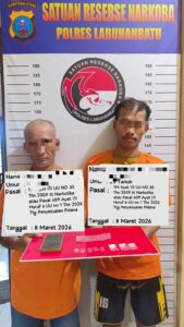 Satres Narkoba Polres Labuhanbatu Ungkap Kasus Peredaran Sabu, Dua Pelaku Diamankan
