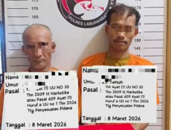 Satres Narkoba Polres Labuhanbatu Ungkap Kasus Peredaran Sabu, Dua Pelaku Diamankan