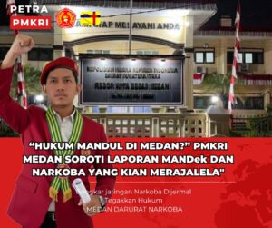 HUKUM MANDUL DI MEDAN: PMKRI MEDAN SOROTI LAPORAN MANDEK DAN NARKOBA YANG KIAN MERAJALELA