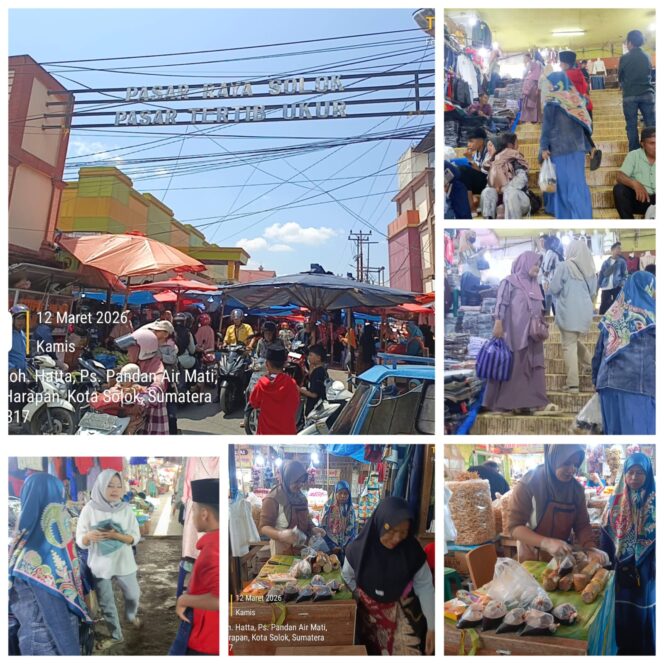 
					Warga Berburu Baju Lebaran dan Takjil di Pasar Raya Solok