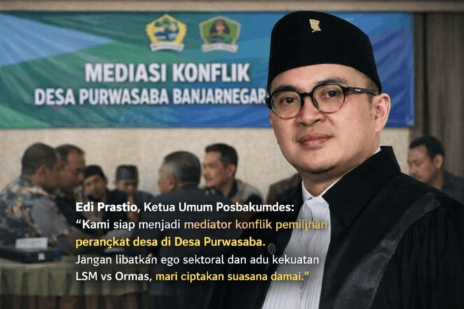 
					Konflik Seleksi Perangkat Desa Purwasaba: Kades Hoho dan LSM Harimau Bersitegang, Posbakumdes Tawarkan Mediasi