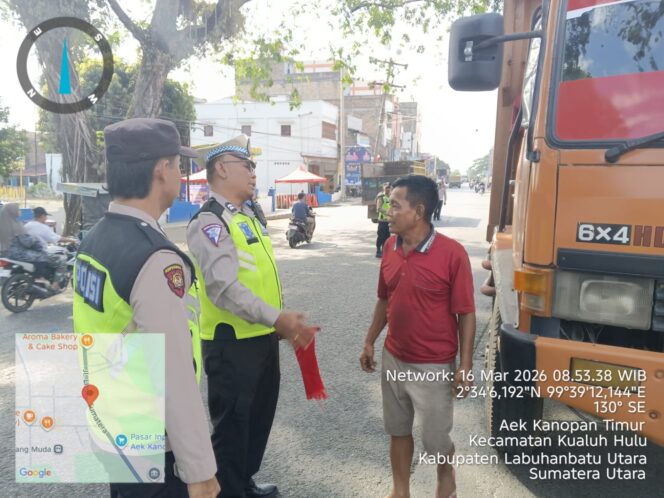 
					Polres Labuhanbatu Imbau Sopir Truk Sumbu Tiga ke Atas Tidak Beroperasi Selama Operasi Ketupat 2026