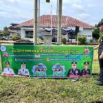 Satgas Humas Ops Ketupat Musi 2026 Pasang Spanduk Himbauan Mudik Aman di Muara Enim