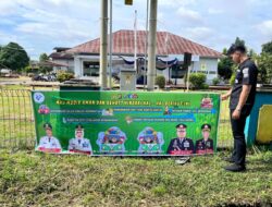 Satgas Humas Ops Ketupat Musi 2026 Pasang Spanduk Himbauan Mudik Aman di Muara Enim