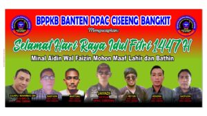 Jayadi Ketua BPPKB Banten DPAC Ciseeng Bangkit Beserta Jajaran Mengucapkan Selamat Hari Raya Idul Fitri 1447 H