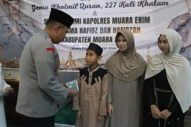 
					Polres Muara Enim Gelar Gema Khotmil Qur’an dan Silaturahmi Bersama Hafidz dan Hafidzah