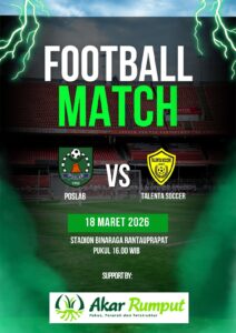 Laga Uji Coba Persiapan Liga 4 : Poslab Hantam Talenta Soccer 3-1
