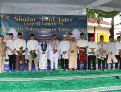 SHOLAT IDUL FITRI 1447 H DI MAPOLRES MUARA ENIM BERLANGSUNG KHIDMAT, DILANJUTKAN HALAL BIHALAL