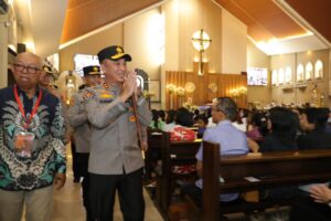 Sapa Jemaat Gereja St. Yoseph, Kapolda Sumsel Ajak Gotong Royong Jaga Kamtibmas Bumi Sriwijaya