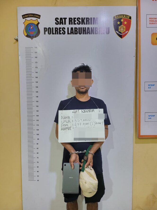 
					Gerak Cepat Sat Reskrim Polres Labuhanbatu Amankan Pelaku Pencurian, Kerugian Capai Rp100 Juta di Rantau Selatan