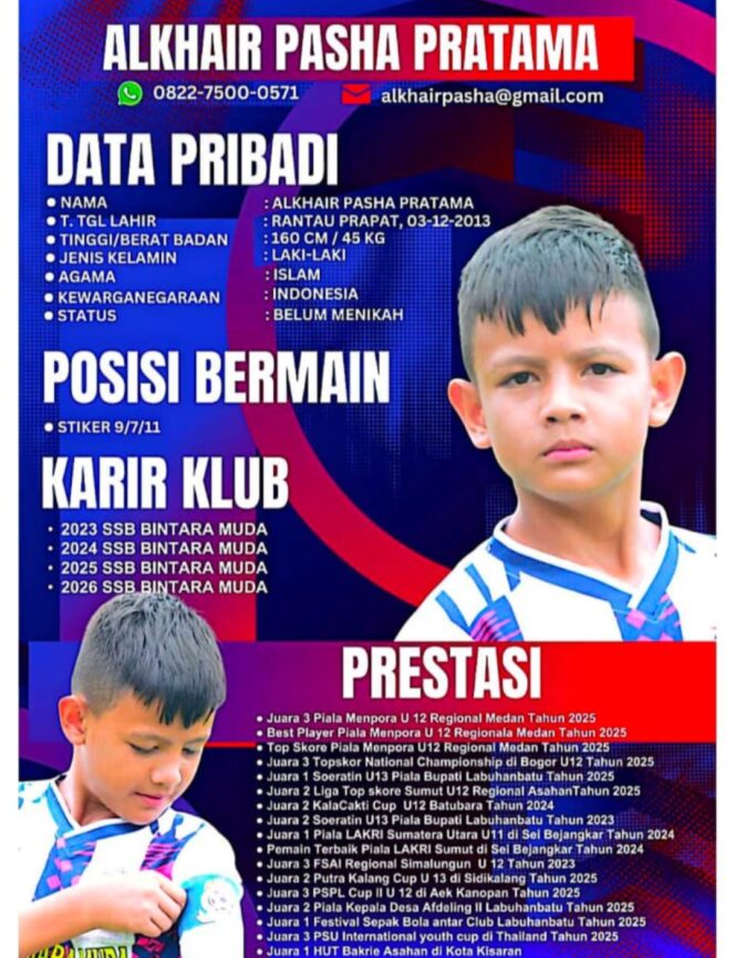 
					Putra Labuhanbatu Alkhair Pasha Pratama Perkuat Tim Akademi  Persib Cimahi Di Kompetisi Suratin U-13 Tahun 2026