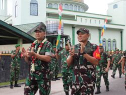 Dandim Letkol Kav Hanung Kaptiaji Sambut Kunjungan Pangdam I/BB di Makodim 0209/LB