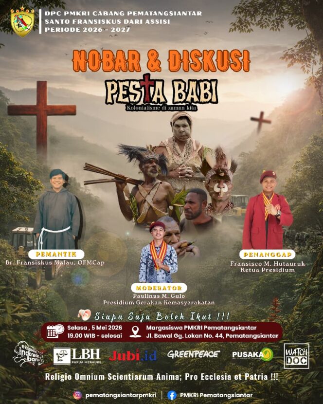 
					Nobar “Pesta Babi”, PMKRI Pematangsiantar Soroti Kolonialisme Modern di Papua