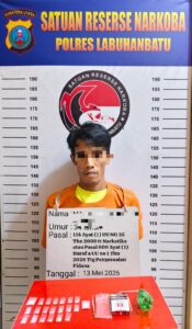 Pengedar Sabu di Kecamatan Rantau Selatan Ditangkap Polisi, 20 Paket Sabu Turut Diamankan 