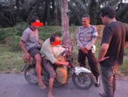 Patroli Subuh Polsek Torgamba Amankan Dua Pria Pembawa Sawit Diduga Hasil Curian