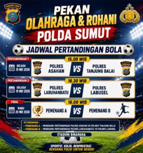 Saksikan, Pekan Olah Raga dan Rohani Polda Sumut, Polres Labuhanbatu versus Polres Labuhanbatu Selatan 