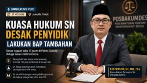 Konferensi Pers Kasus SN Kuasa Hukum Minta Pengembangan Penyidikan