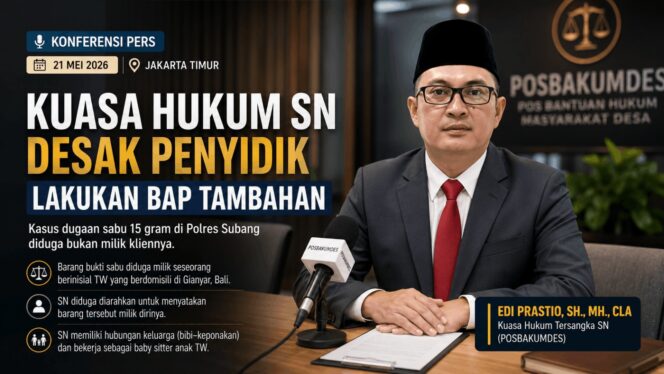 
					Konferensi Pers Kasus SN Kuasa Hukum Minta Pengembangan Penyidikan