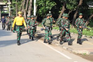 Kodim 0502/JU Gelar PSJM Hanmars 10 KM Tingkatkan Ketahanan Fisik Prajurit