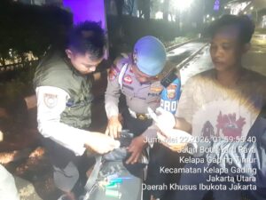 Polsek Kelapa Gading Gelar Patroli KRYD Dini Hari, Satu Motor Tanpa Surat Diamankan