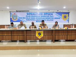 Sat Lantas Polres Labusel Gandeng Pemkab dan Bapenda Sosialisasikan Opsen PKB-BBNKB