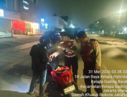 Polsek Kelapa Gading Amankan Pria Mabuk Bawa Parang Saat Operasi KRYD
