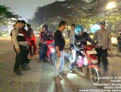 Patroli KRYD dan Razia Stasioner Polsek Cilincing Sasar Titik Rawan Tawuran dan Kejahatan Jalanan