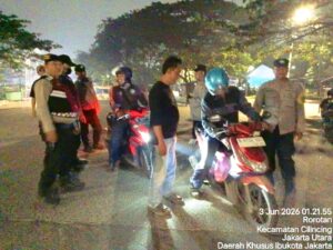 Patroli KRYD dan Razia Stasioner Polsek Cilincing Sasar Titik Rawan Tawuran dan Kejahatan Jalanan