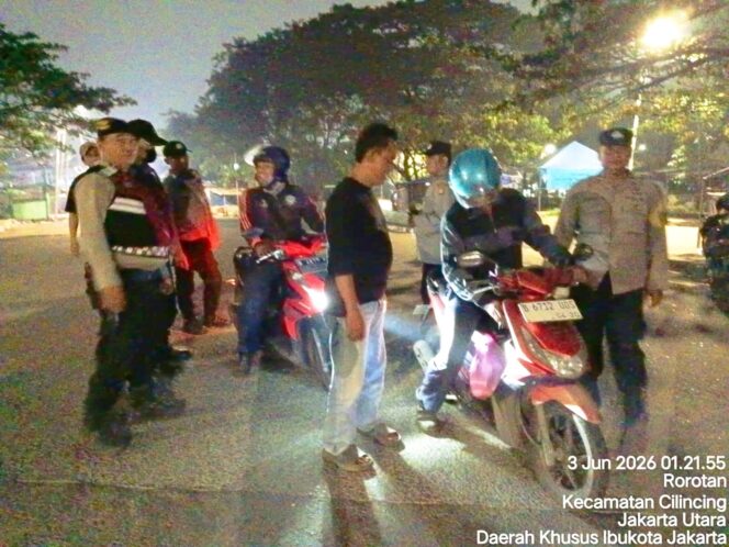
					Patroli KRYD dan Razia Stasioner Polsek Cilincing Sasar Titik Rawan Tawuran dan Kejahatan Jalanan