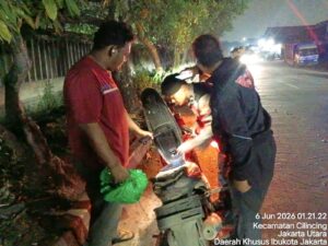Razia Stasioner dan Patroli Mobile, Polsek Cilincing Pastikan Wilayah Tetap Kondusif