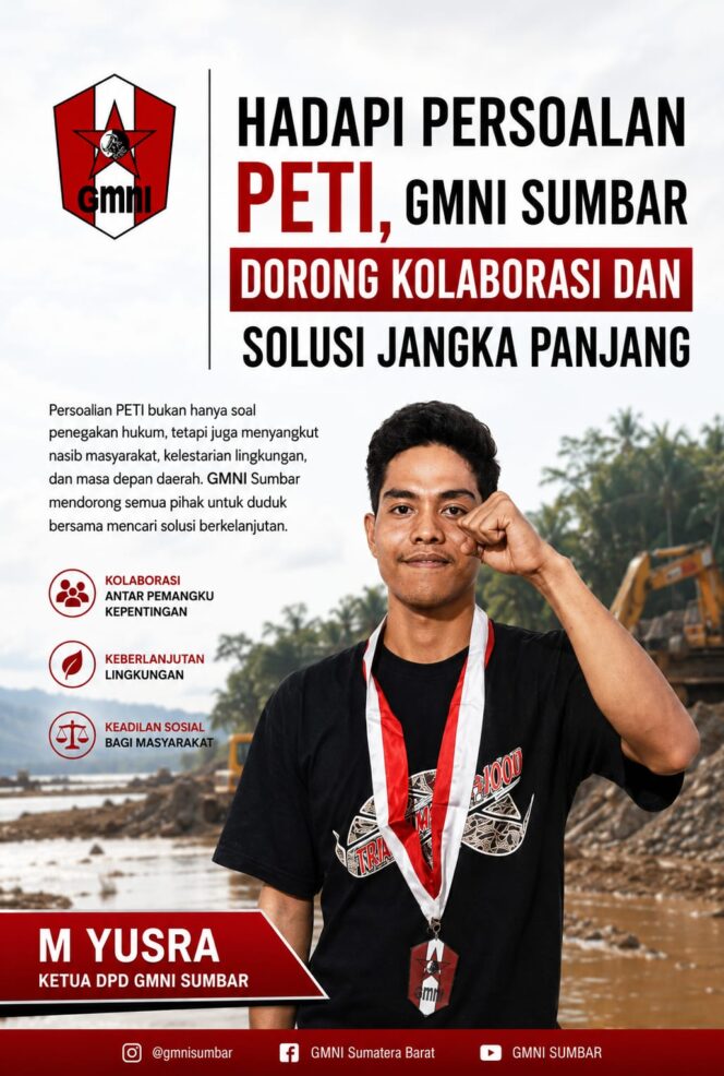 
					Hadapi Persoalan PETI, GMNI Sumbar Dorong Kolaborasi dan Solusi Jangka Panjang