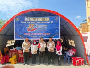 Sambut HUT Bhayangkara ke 80, Polres Labusel Gelar Bakti Kesehatan dan Donor Darah Peduli Kesehatan